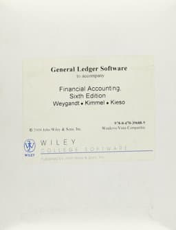 General Ledger Software CD To Accompany 9780470396889