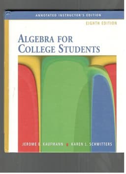 A. I. E. Algebra for College Students 9780495105169
