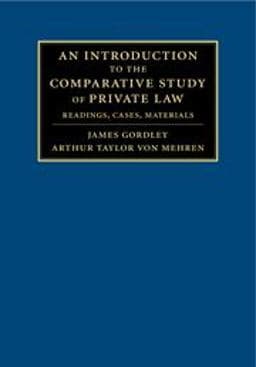 An Introduction to the Comparative Study of Private Law 9780521118576