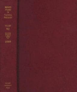 Harvard Studies in Classical Philology, Volume 92 9780674379404