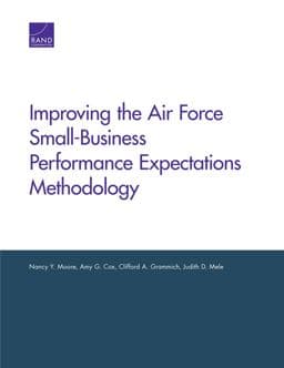 Improving the Air Force Small-Business Performance Expectations Methodology 9780833095121
