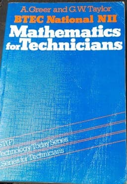 Btec National Nii Mathematics for Technicians 9780859509176