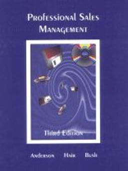 Professional Sales Management 9780873937511