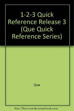 Lotus 1-2-3 Release 3 Quick Reference 9780880224710