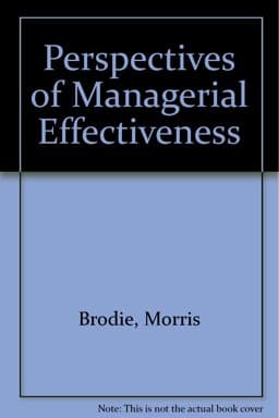 Perspectives on Managerial Effectiveness 9780906537015