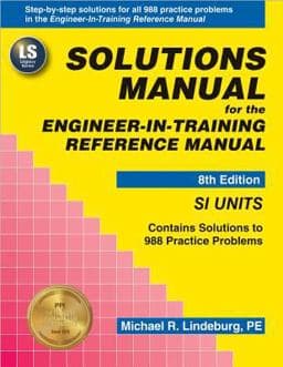 Solutions Manual for the Engineer-in-Training Reference Manual 9780912045405