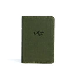 NASB Large Print Compact Reference Bible, Olive LeatherTouch 9781087765716