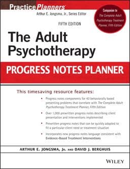 The Adult Psychotherapy Progress Notes Planner 9781118418727