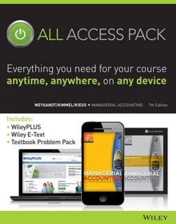 Managerial Accounting: Tools for Business Decision Making 7E All Access Pack 9781119064459