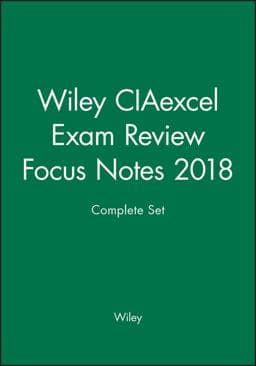 Wiley CIAexcel Exam Review Focus Notes 2018 Complete Set 9781119487340
