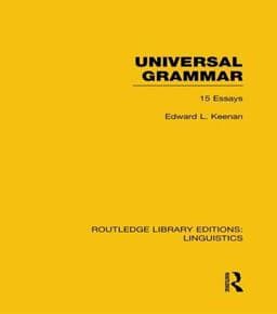 Universal Grammar (RLE Linguistics a: General Linguistics) 9781134743353