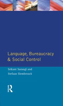 Language, Bureaucracy and Social Control 9781138836037