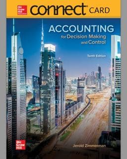 Connect Access Card for Accounting for Decision Making and Control 9781260480948