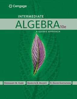 Student Workbook for Karr/Massey/Gustafson's Intermediate Algebra, 10th 9781285846255