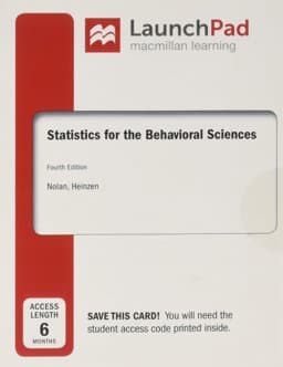 LaunchPad for Statistics for the Behavioral Sciences (1-Term Access) 9781319067373
