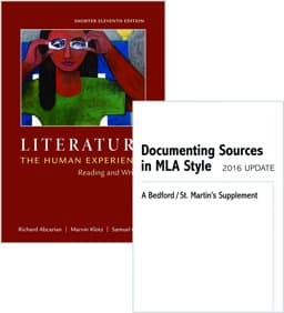 Literature: the Human Experience, Shorter Edition 11e and Documenting Sources in MLA Style: 2016 Update 9781319087951