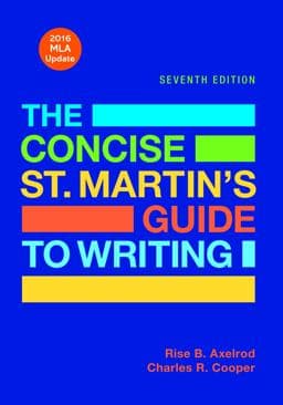 The Concise St. Martin's Guide to Writing with 2016 MLA Update 9781319088170