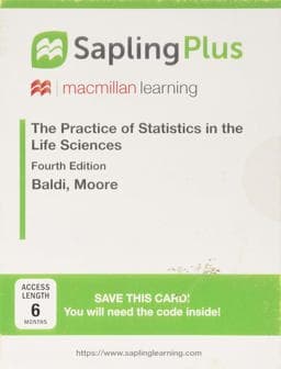 SaplingPlus for the Practice of Statistics in the Life Sciences (Single Term Access) 9781319213275