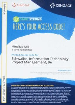 MindTap for Schwalbe's Information Technology Project Management, 1 Term Printed Access Card 9781337101424