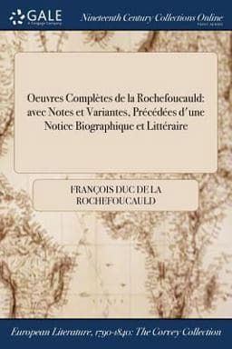 Oeuvres Completes de la Rochefoucauld 9781375190244