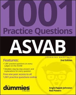 ASVAB: 1001 Practice Questions for Dummies (+ Online Practice) 9781394174256
