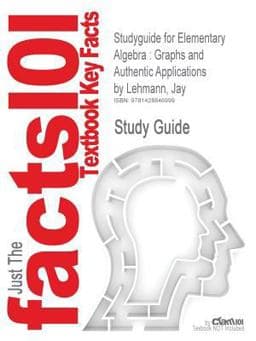 Outlines and Highlights for Elementary Algebr 9781428846999