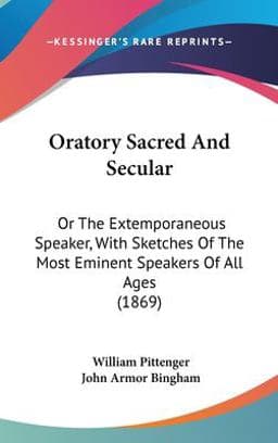 Oratory Sacred and Secular 9781437214499