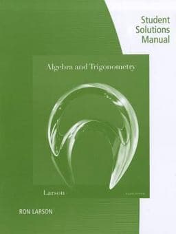 Student Study and Solutions Manual for Larson/Hostetler's Algebra and Trigonometry, 8th 9781439048511