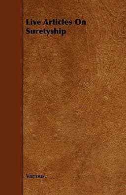 Live Articles on Suretyship 9781444680430