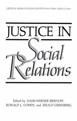 Justice in Social Relations 9781468450606