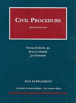 Civil Procedure, 2010 Supplement 9781599418209