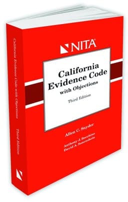 California Evidence Code with Objections 9781601560063