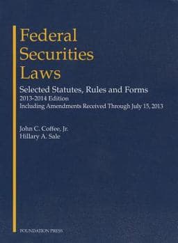 Federal Securities Laws 9781609303327