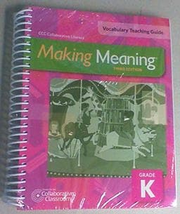Making Meaning, Third Edition, Vocabulary Teaching Guide, Grade K 9781610035651