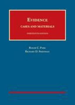 Evidence, Cases and Materials 9781634603423