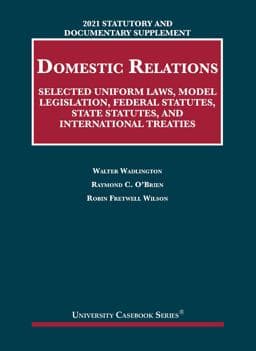 Statutory and Documentary Supplement on Domestic Relations 9781636590264
