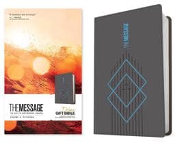 The Message Deluxe Gift Bible (Leather-Look, Charcoal Ascension and Blue Diamonds) 9781641586092