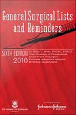 General Surgical Lists and Reminders 9781921723025