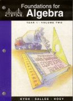 Foundations for Algebra 9781931287029