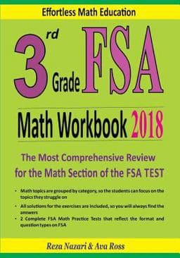 3rd Grade FSA Math Workbook 2018 9781986251174