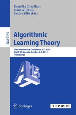 Algorithmic Learning Theory 9783319244860
