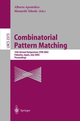 Combinatorial Pattern Matching 9783540438625