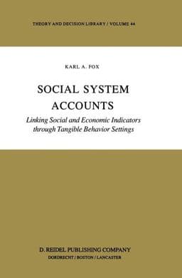 Social System Accounts 9789401088756